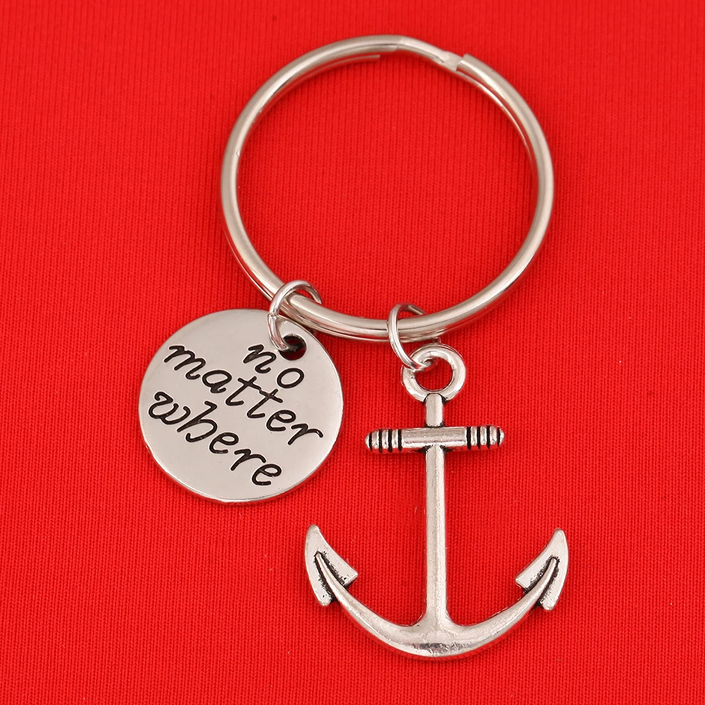 No Matter Where Keychain Key Ring Anchor Jewelry Valentines Day Best Friend Gift | Украшения и аксессуары