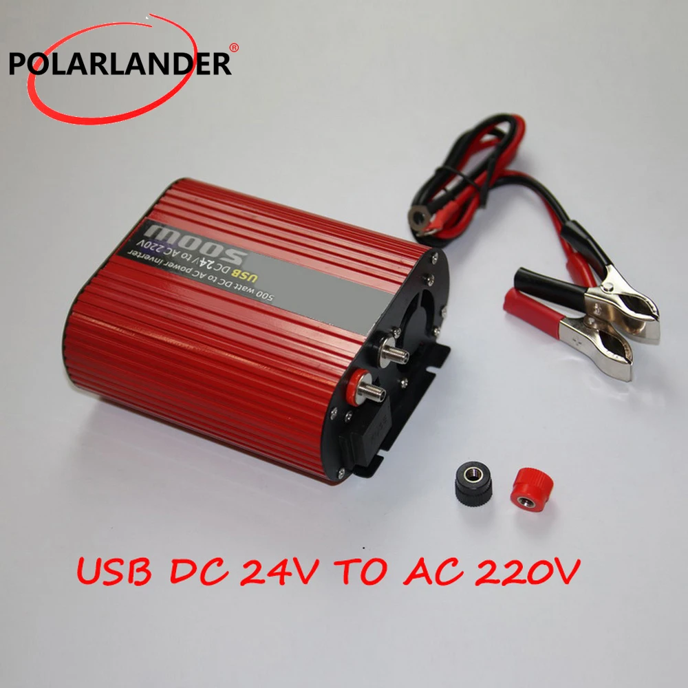 

DC 24V to AC 220V/ Power Inverter Red Oval DC 24V to AC 110V/ 500W Power Inverter 12V to AC 220V/ DC 12V to AC 110V/
