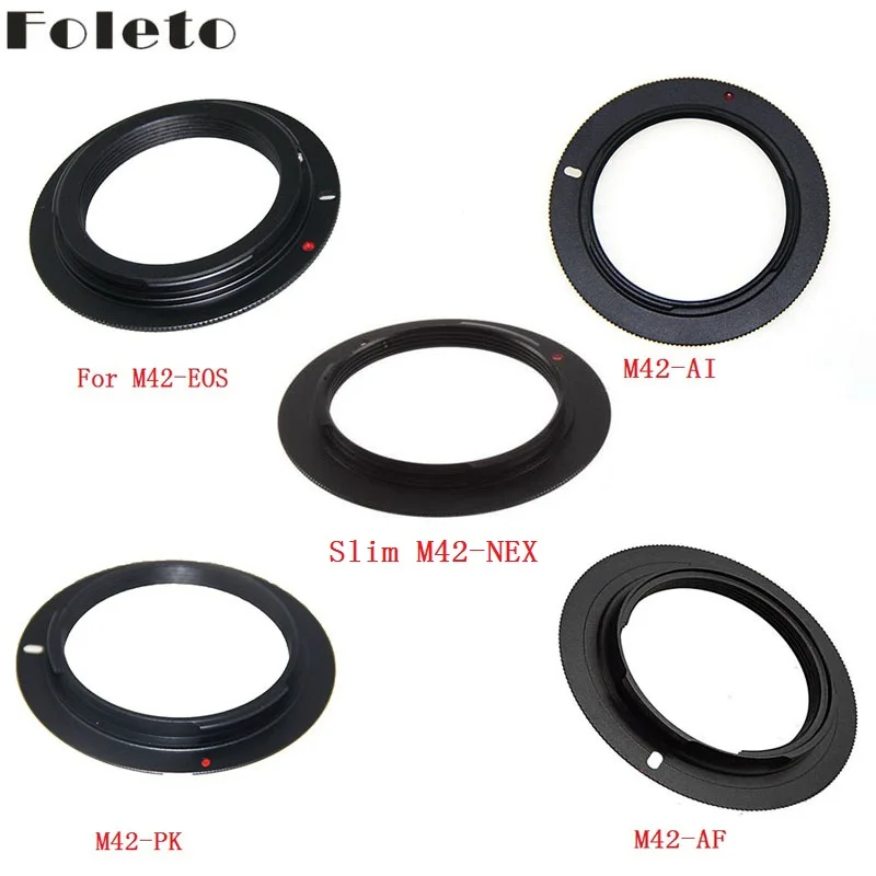 

Metal M42 Lens Adapter Ring for M42-EOS AI SONY AF PK NEX for lens adapter to Canon Nikon Sony Pentax 0d 20d 40d 50d 60d 7Camera