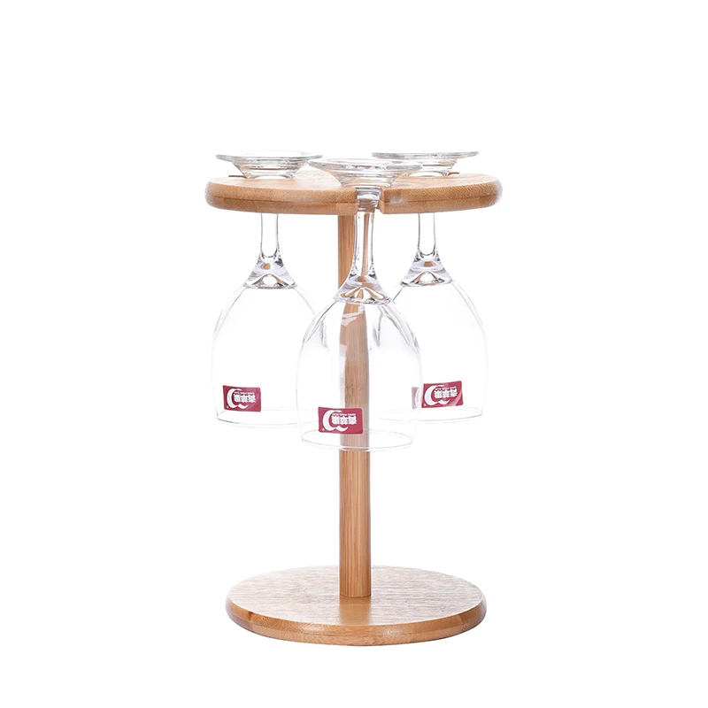 Бамбуковая Винная стойка с орнаментом рама для Винных Бокалов шкаф подвеской