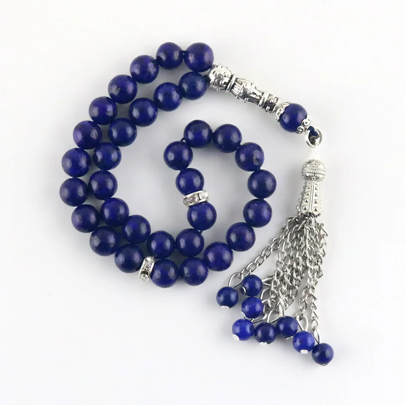 Оригинальные лазуритовые Синие Бусы 33 камни мусульманские четки tasbih ювелирные изделия Четки misbaha подарок