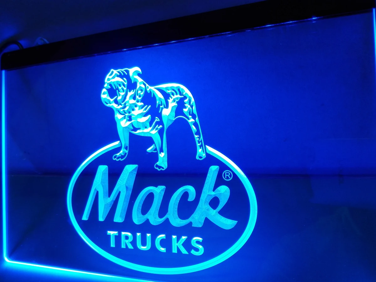 LG138 Mack грузовики светодиодный неоновый светильник знак подвесной для домашнего