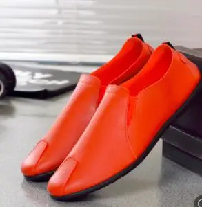 2019 г. Новинка мужская повседневная обувь из PU искусственной кожи с круглым носком