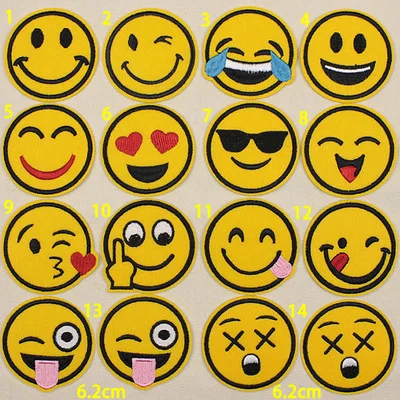 1 шт. Горячая Продажа 6 см DIY Вышитые Патчи Emoji Много Детей мультфильм Мотив Патч