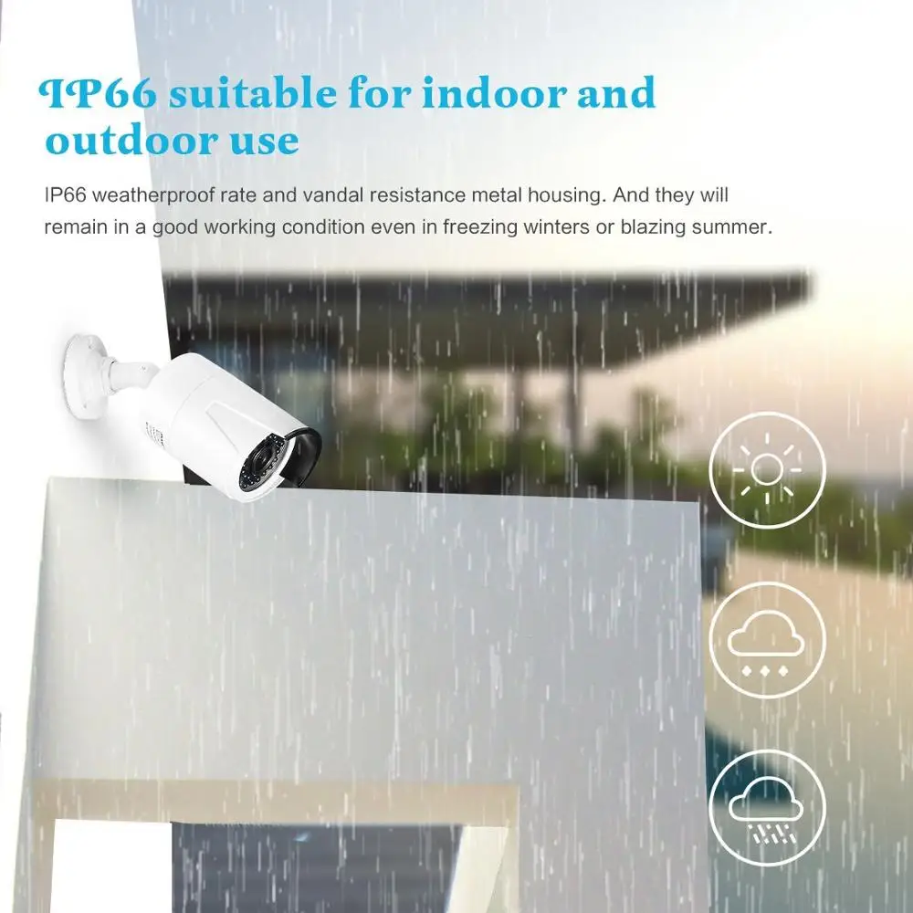 IP камера Seculink 1080P POE HD ONVIF цилиндрическая с ИК ночным видением и датчиком