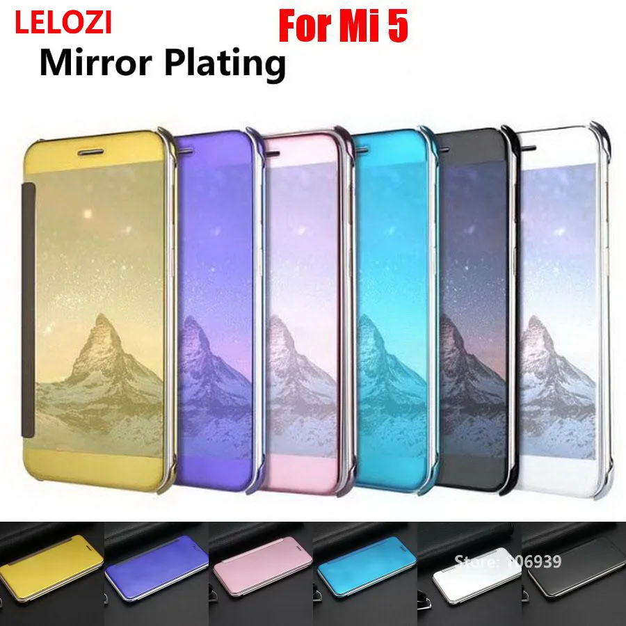 Lelozi покрытие Гальваническое Clear View Жесткий PC тонкий раскладной Mi rror ror сотовый