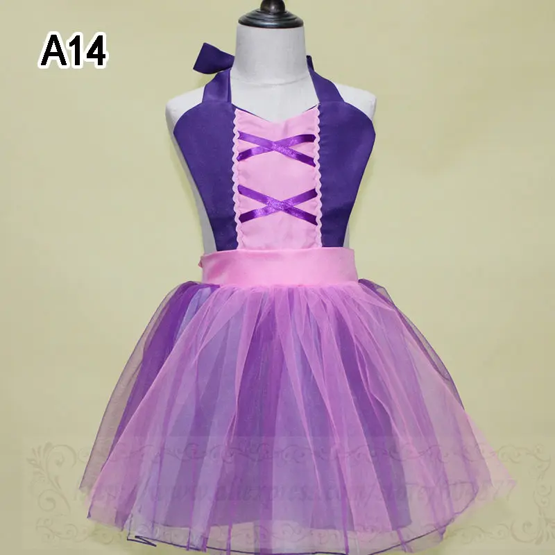 A14 Costumes for Girls Mermaid Snow White Elsa Costume Minnie Anna Cosplay Princess Tutu Apron for Halloween Christmas Easter Party - Цвет: A14