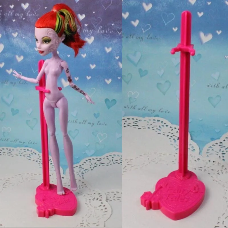 

50PCS/LOT Wholesale Plastic Dolls Accessories Monster Doll Stand Display Holder