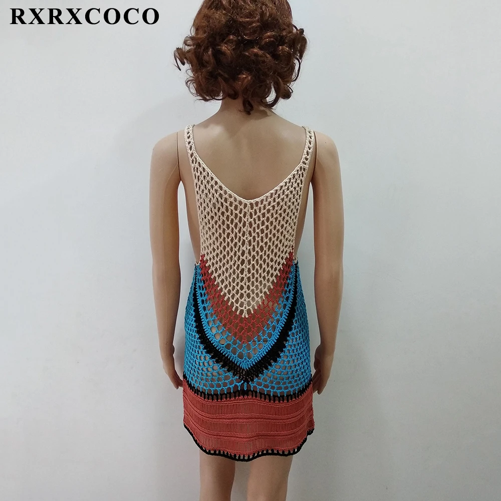 RXRXCOCO Новинка 2018 Пляжная накидка бикини вязаный крючком купальник летняя пляжная