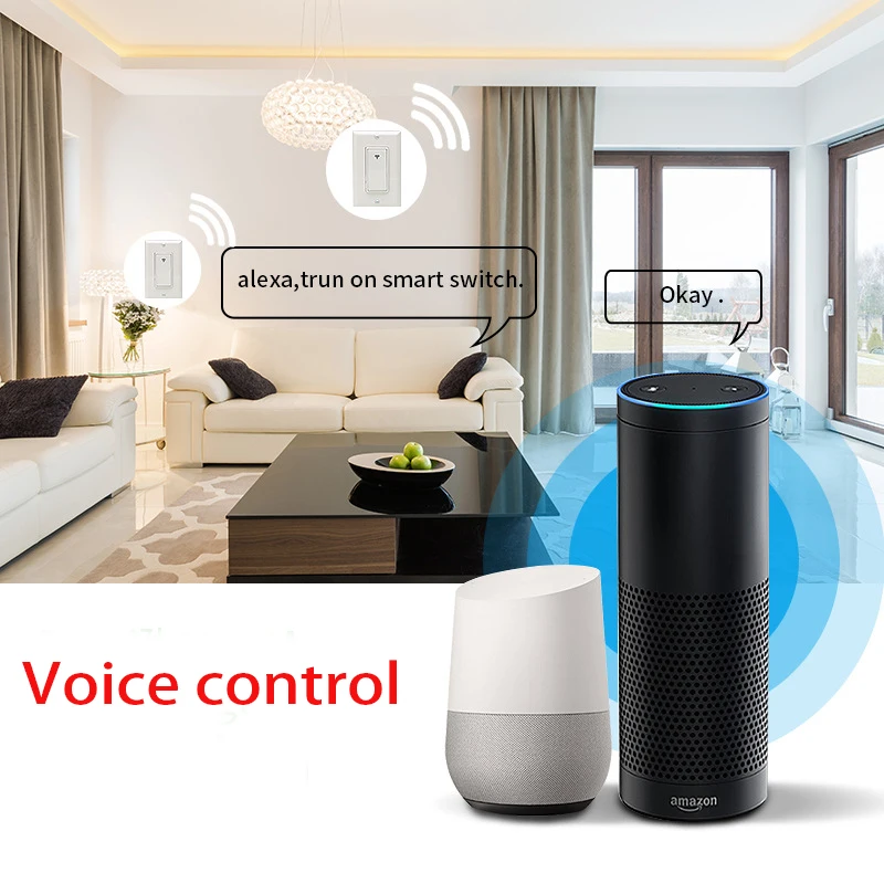 Настенный выключатель с вилкой США умные выключатели света версия управления