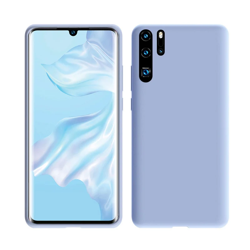 Purple Жидкий силиконовый чехол для huawei P30 P20 Pro Коврики 20 Lite Y5 Y6 Y7 Y9 P Smart плюс на Honor 10i 9 Lite 8X 8A Pro Nova 4 3 3i - Цвет: Purple