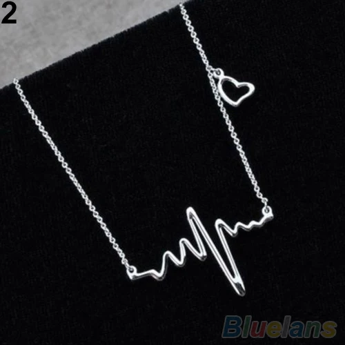 Алибаба Экспресс женские металлические броши-Kolye Heart Beat подвески ожерелья цепи