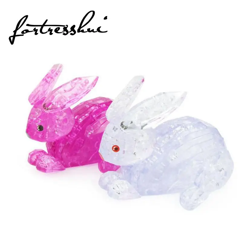ForTressHui 56 шт. DIY Головоломки Игрушки Забавный Кролик 3D Кристалл Украшения Дома