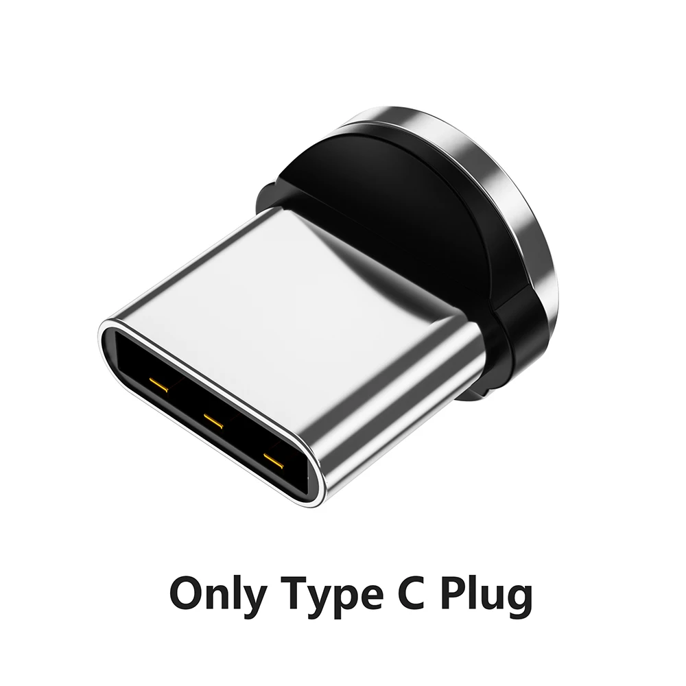 Only Type C Plug ZRSE Магнитный Micro USB кабель для iPhone XS Max XR X 8 7 Plus type C кабели 3 в 1 светодиодный USB-C мобильный провод для зарядного устройства для Redmi - Цвет: Only Type C Plug