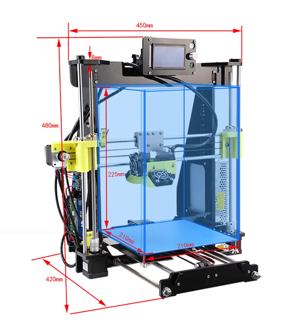 Дешевый ретрип Prusa i3 3d принтер kit для продажи Raiscube PLA нить накала 8G SD карты Как