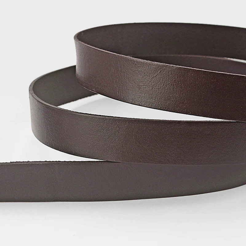 Шнурок из натуральной кожи черного и темно коричневого цвета 1 метр плоский