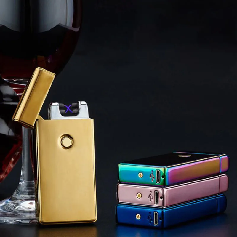 Двойная импульсная кросс дуговая USB перезаряжаемая Зажигалка для сигар