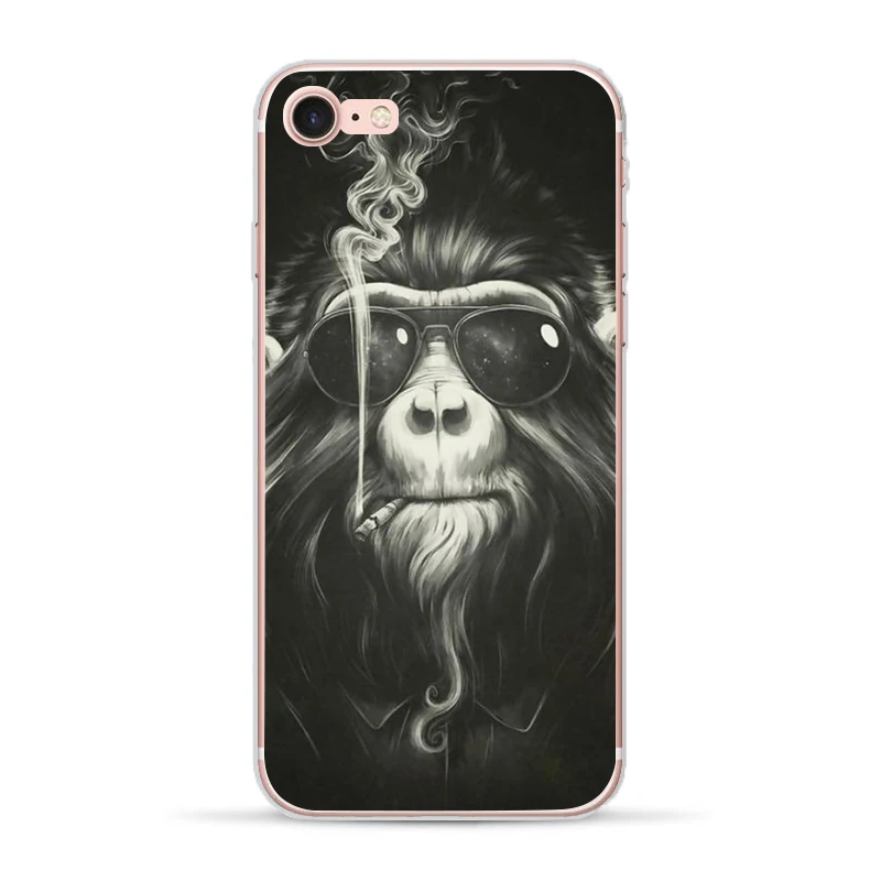 Fashion For Apple iPhone 5 5S SE 6 6S 7 8 Plus X Animal Giraffe Monkey Soft TPU Silicone Clear Phone Case Cover Coque Shell |