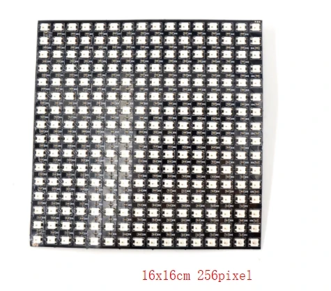 RGB светодиодный Пиксельная панель WS2812B цифровой гибкий экран сгибаемый светодиодный пиксельный дисплей 256/64 пикселей светодиодный программируемый панельный 8*8 8*32 16*16 - Испускаемый цвет: 16x16cm 256 Pixel
