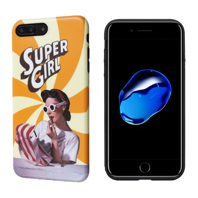Роскошный Матовый Мягкий силикон imd чехол для Apple iPhone 7 8X10 XS Max XR 6 6S 7Plus милый супер
