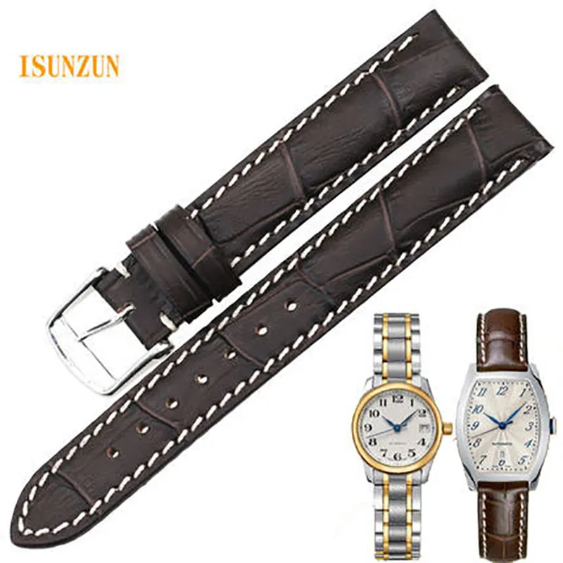 

Женский ремешок ISUNZUN для Longines, традиционный ремешок из натуральной кожи L2.142, ремешок для часов