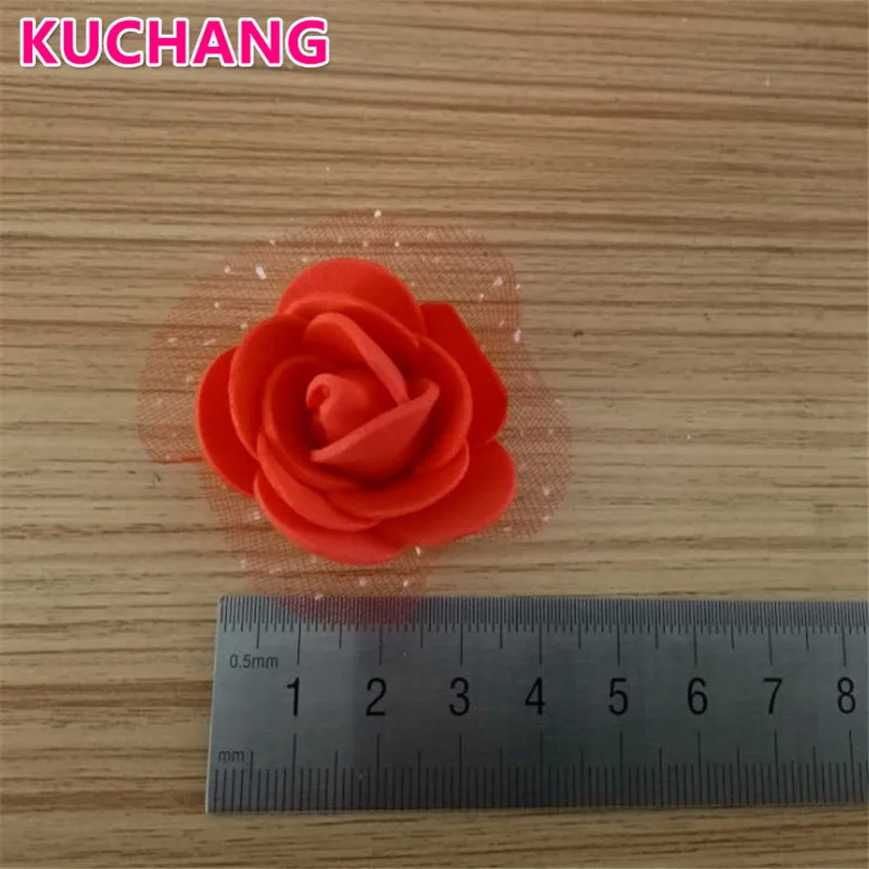 

100PCS 3-3.5cm Mini Foam Rose Artificial Flower Bouquet Multicolor Rose Wedding Flower Decorations Scrapbooking Fake Rose Flower