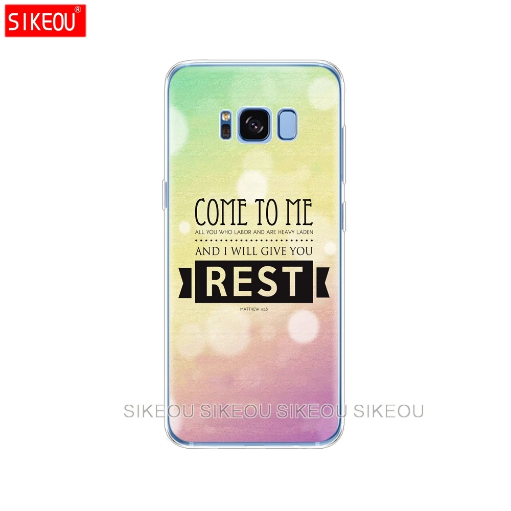 Силиконовый чехол для Samsung Galaxy S9 S8 S7 S6 edge S5 S4 S3 PLUS телефона с христианскими