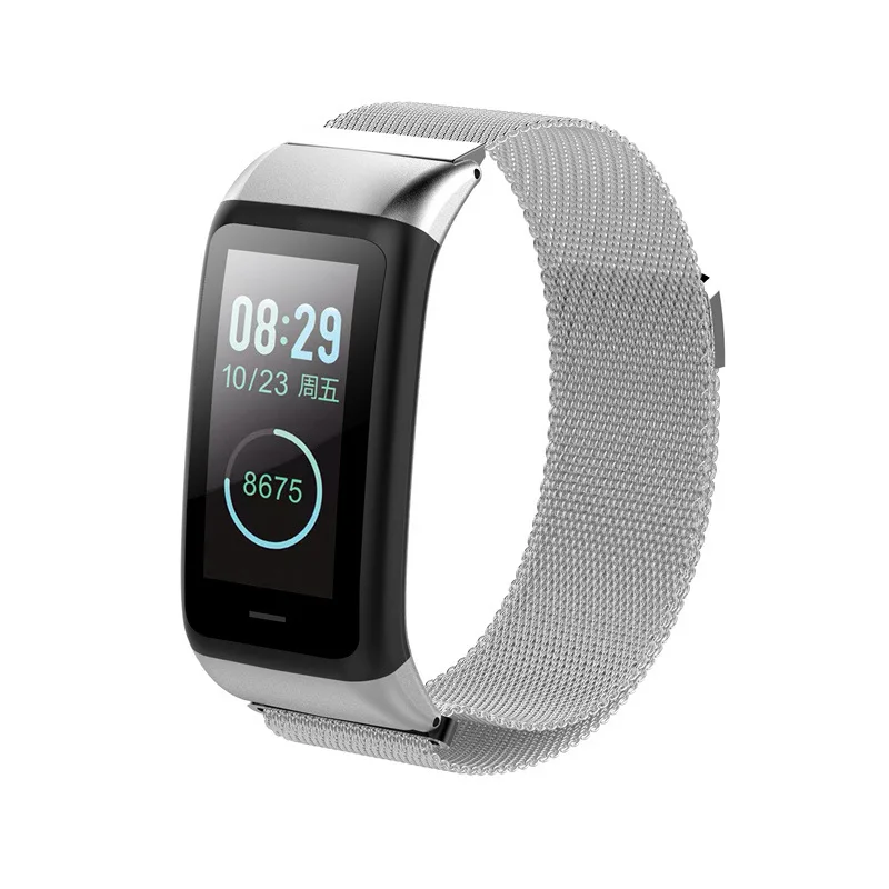 Millanses Silver Millanses ремешок для часов Huami Amazfit Cor 2 часы нейлоновый магнитный металлический браслет из нержавеющей стали для часов Amazfit Cor 2 - Цвет: Millanses Silver