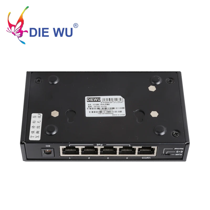 5 портов 10/100Mpbs POE коммутатор 4 порт и 1 Uplink Ethernet Поддержка расширения 250 м 52 в