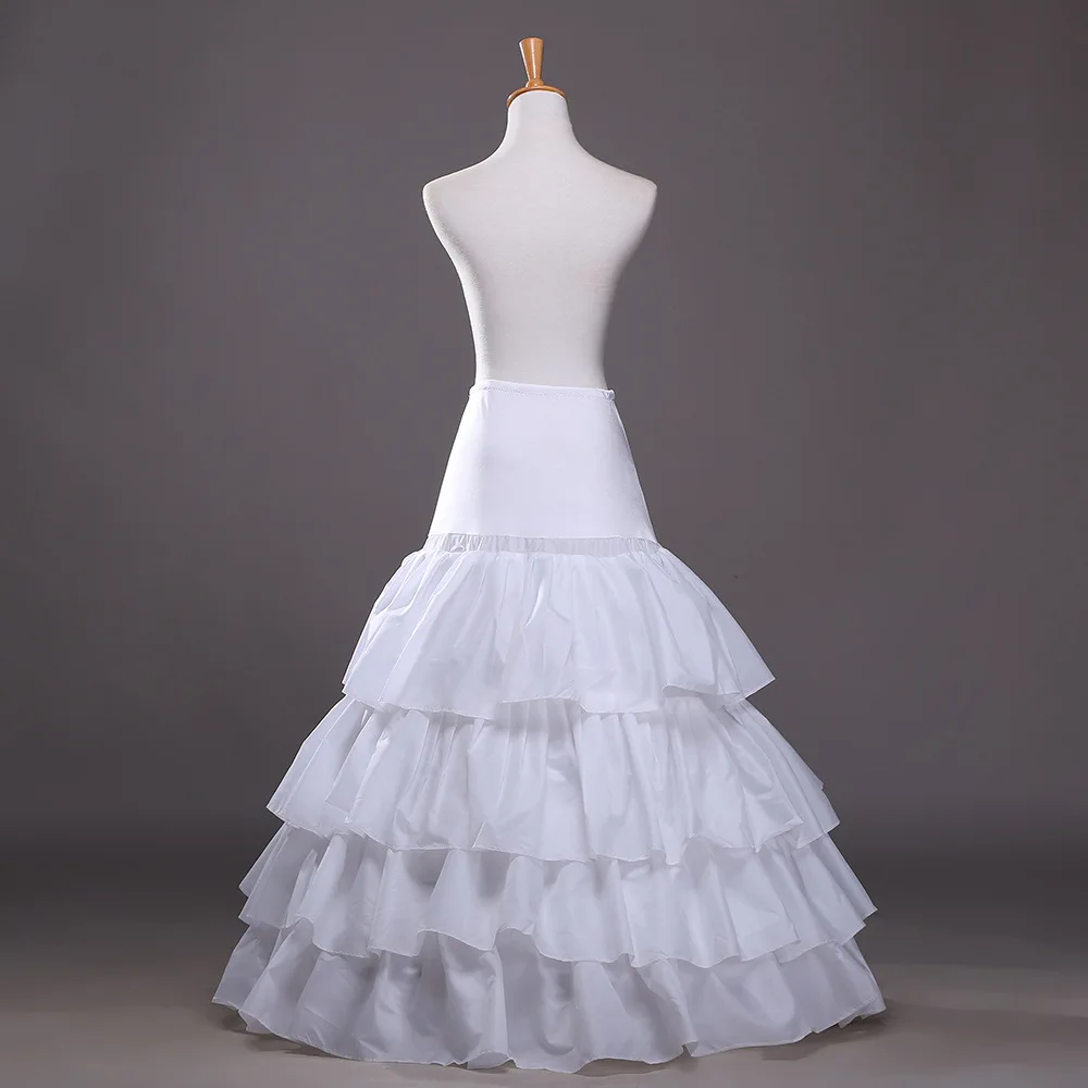 In Stock 3 Hoops 4 Layers Ruffles A-Line Wedding Petticoat Crinoline Slips Underskirts for Party Prom Dresses | Свадьбы и торжества