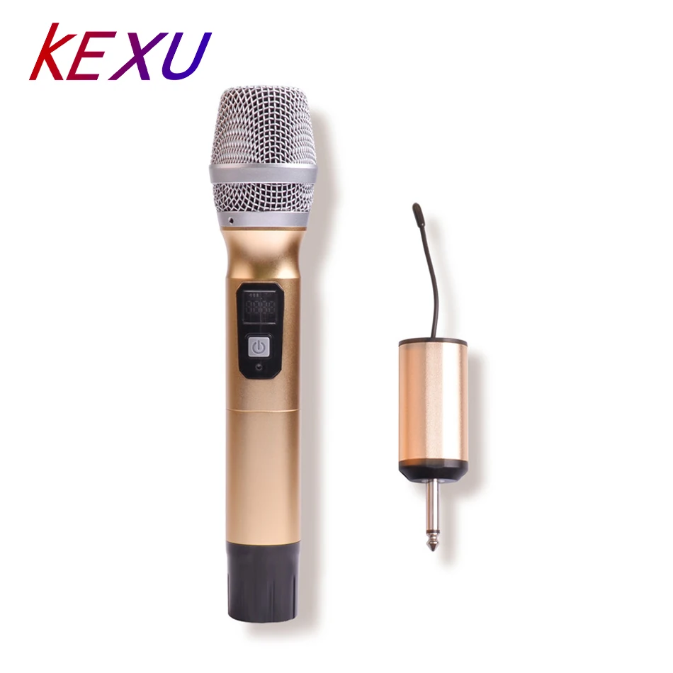 Kexu 1 способ 8 канальный металла ручной передатчик беспроводной микрофон Микрофон