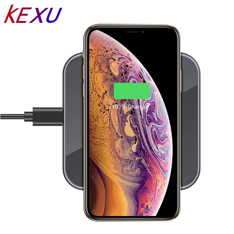 Беспроводное зарядное устройство KEXU Qi Fast Pad 15 Вт 7 5 для Xiaomi 9 2S iPhone XS Max X S10 S10e S9 Plus