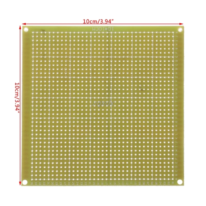 10x10 см Односторонний Прототип PCB Луженая DIY универсальная FR4 печатная плата