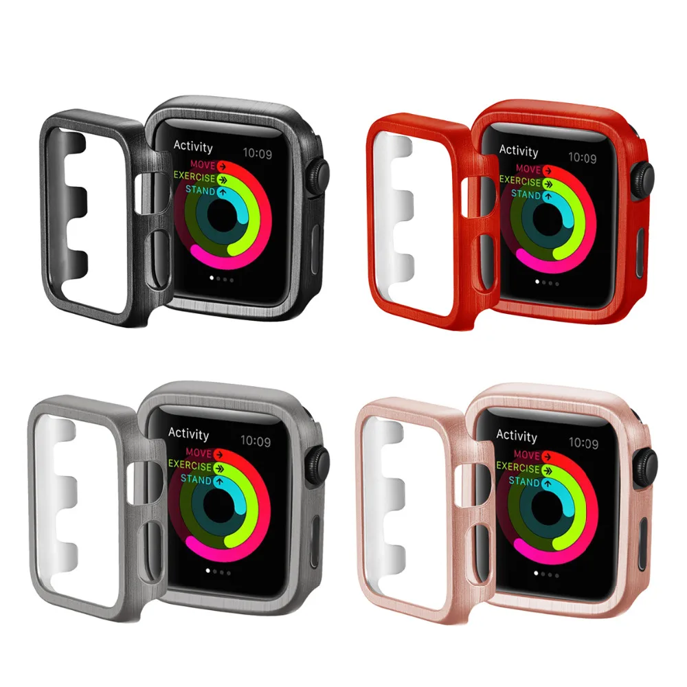 Бампер из нержавеющей стали чехол для Apple Watch Series 4 3 2 1 защитный iWatch 38 мм 42 40 44 |