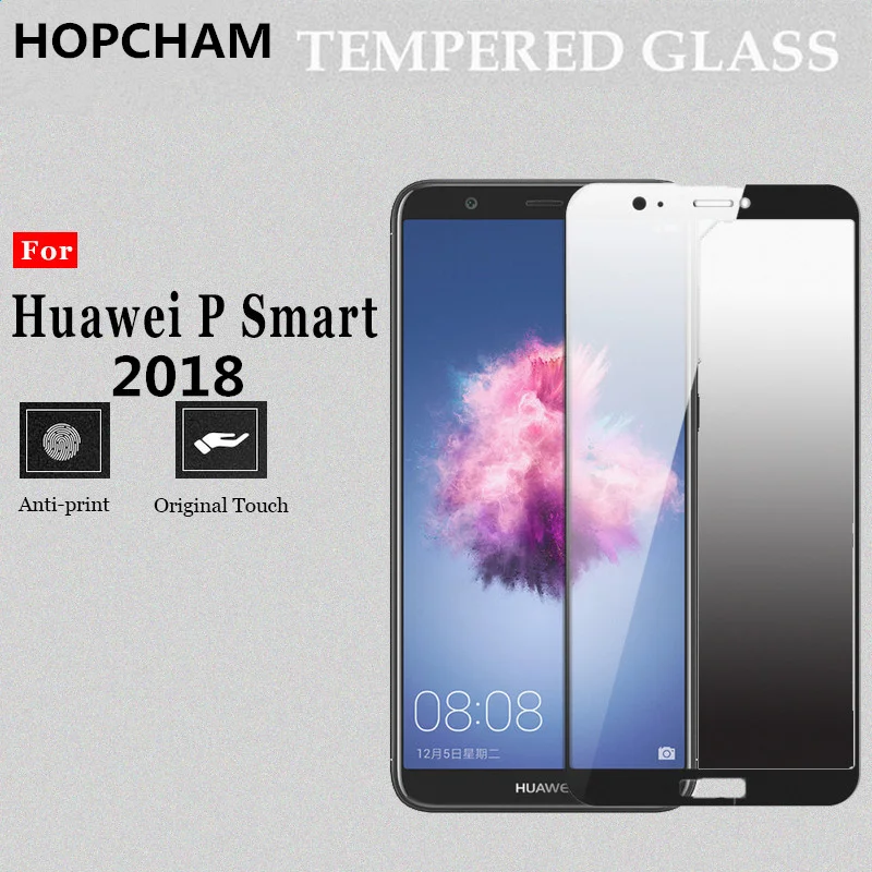 Защитное стекло P Smart закаленное 9H для Huawei две SIM карты Защитная пленка экрана