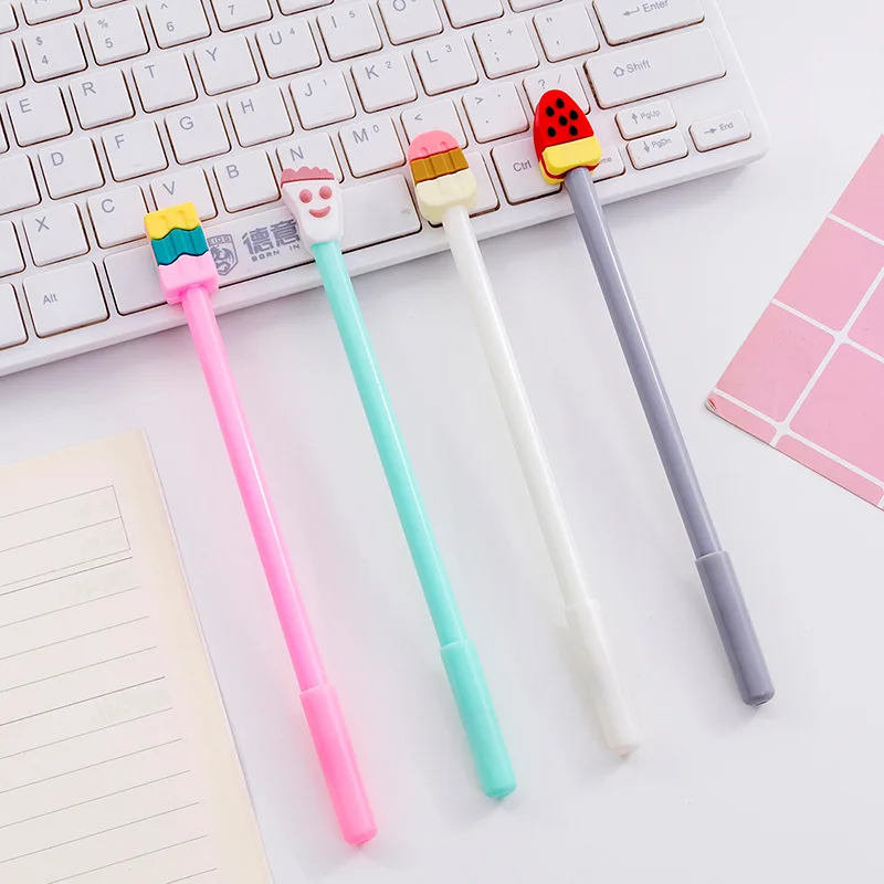 Tanie 20 Sztuk Piękny Arbuz Lody Stóp Pióro Neutralne 0. 5 Czarny Uczeń Pióro Neutralne