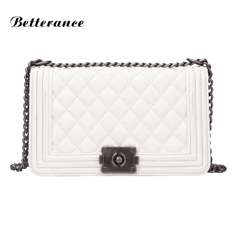 Сумка мессенджер Betterance Кожаная мини сумка через плечо с цепочкой для женщин