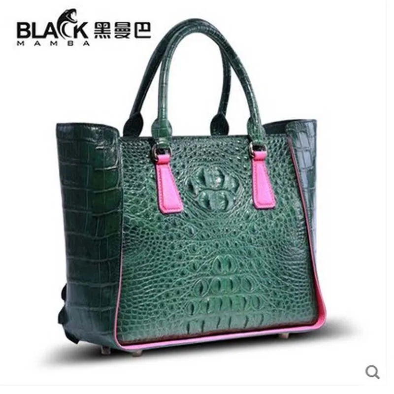 

Дамская сумочка heimanba из тайской крокодиловой кожи, женская сумка из натуральной кожи, летняя простая Новая модная сумка из крокодиловой кож...