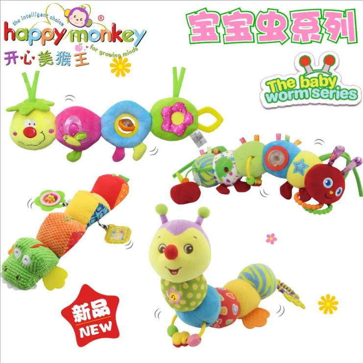 Игрушка-грызунок детская мягкая гусеница 43 5 см | Игрушки и хобби