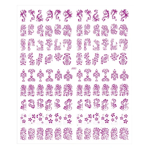 Наклейки для ногтей с золотой печатью стикеры 3D на ногти Nail Art Наклейки металлические наклейки для ногтей маникюр Дизайн ногтей украшения 108 шт/лист - Цвет: 1 Sheet