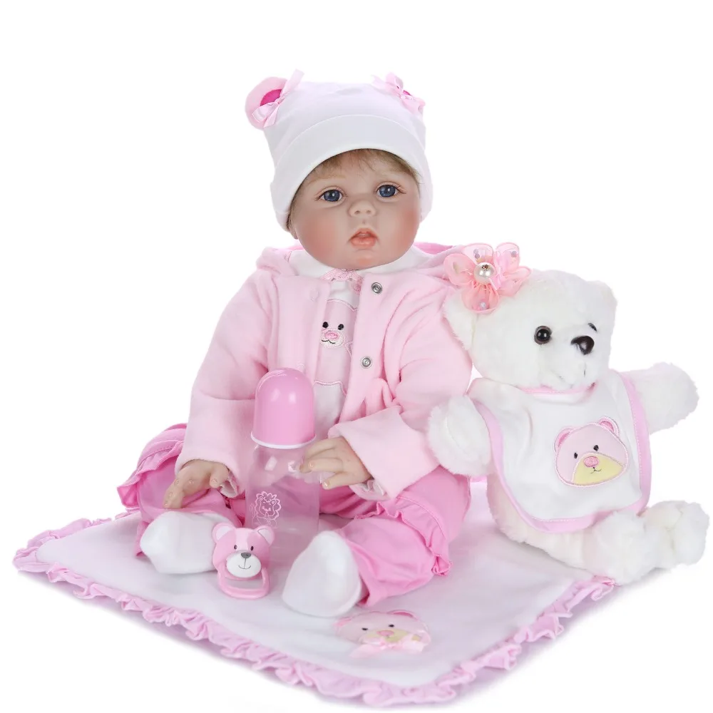 55cm soft Real touch silicone boneca bebes reborn toddler baby dolls kids birthday Christmas bebe | Игрушки и хобби