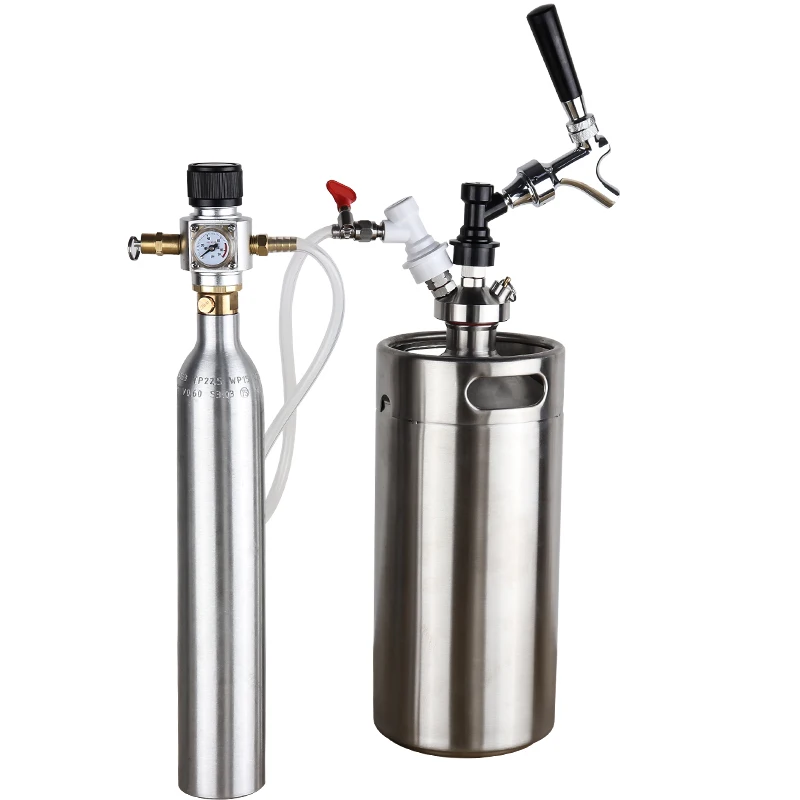 Soda CO2 мини газовый регулятор T21* 4 нить CO2 зарядное устройство Комплект 0-90 PSI Корнелиус бочонок зарядное устройство для европейского разливного пива Kegerator