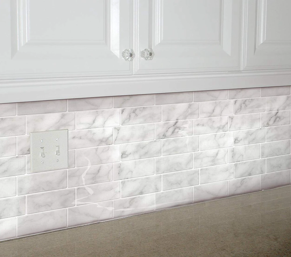 Яркая плитка мраморный камень самоклеящаяся 3D Водонепроницаемая обои