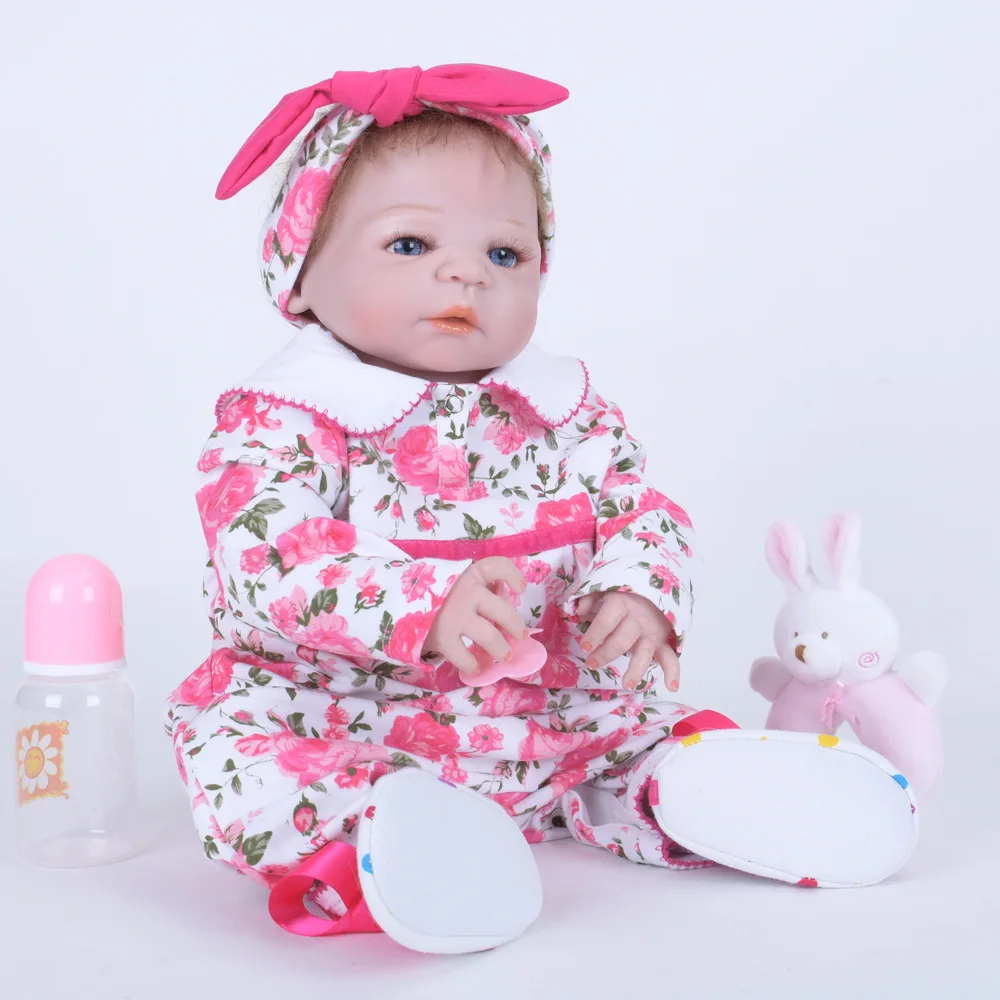 LEOOFU 55cm 22inch doll Handmade full silicone vinyl reborn baby with set kids christmas gift play house toys | Игрушки и хобби