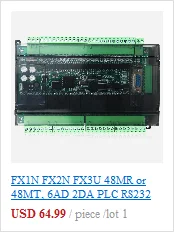 FX1N FX2N FX3U 32MT 6AD 2DA PLC 8x100 кГц импульсный RS232 RS485 Modbus RTU 24VDC для Mitsubishi PLC, может опционально