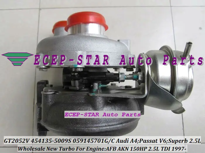 Бесплатная доставка GT2052V 454135 5009S 0006 Турбокомпрессор для AUDI A4 A6 A8 VW Passat SKODA Superb V6 AFB AYM