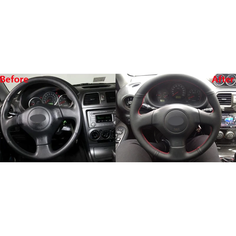 Чехол рулевого колеса автомобиля MEWANT для Subaru Legacy Impreza 2004-2005 черный чехол из