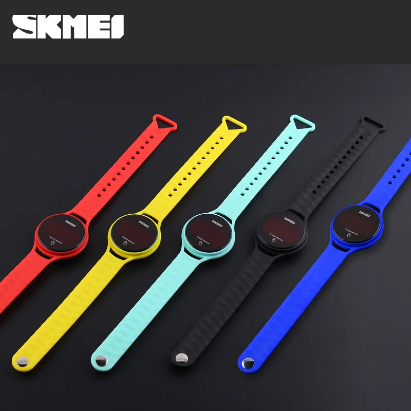 SKMEI спортивные женские часы с сенсорным экраном модные светодиодные цифровые