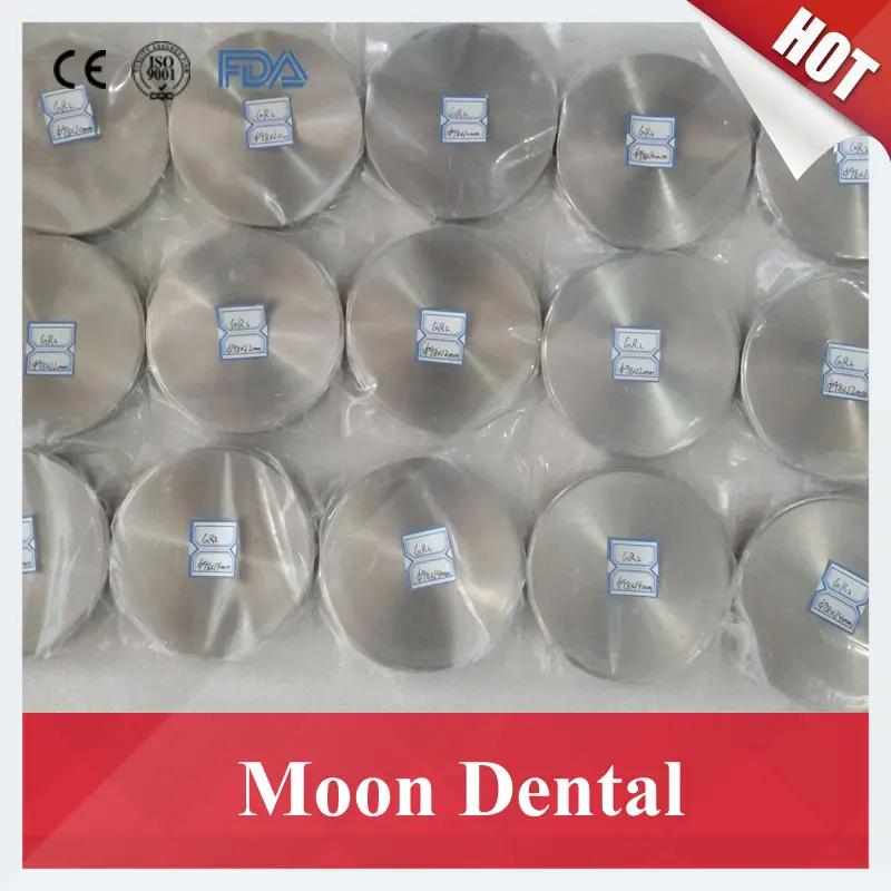 1 Piece OD98x12mm Dental Titanium Discs with Step Grade 2 &amp 5 for Open CAD CAM Milling System Machine |