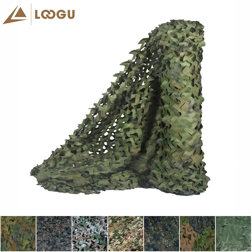 Военная камуфляжная сетка LOOGU E 5 м * 1 для использования в лесу без завязывания